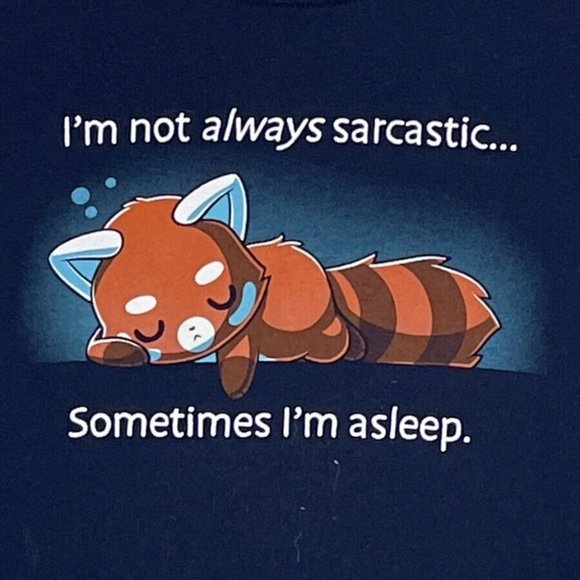 Teeturtle Live And Tell I'm Not Always Sarcastic Women XL Tee Blue - Picture 2 of 7